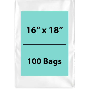 Clear poly bags Flat 16 inch (width) X 18 inch (Height) LDPE